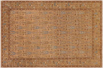 handmade Transitional Kafkaz Chobi Ziegler Tan Green Hand Knotted RECTANGLE 100% WOOL area rug 7 x 10